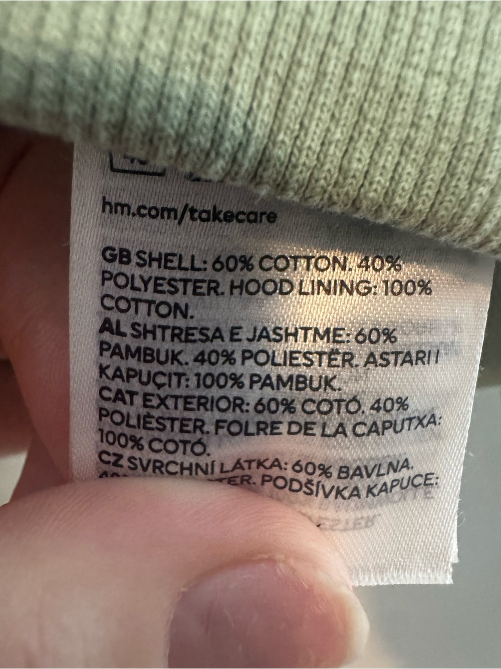 H&M Olive Zip-Up CroppedHoodie with Front Pocket - Picture 8 of 9